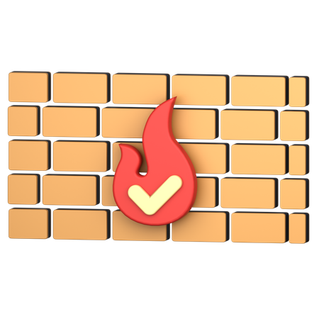 Sistema de firewall  3D Icon