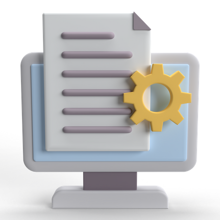 Sistema de gestión de contenidos  3D Icon