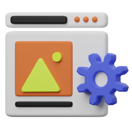 Sistema de gestión de contenidos cms  3D Icon