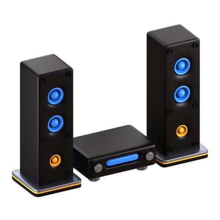 Sistema de home theater  3D Icon