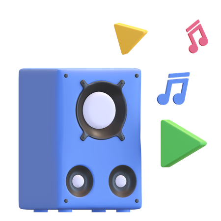 Sistema de música  3D Icon