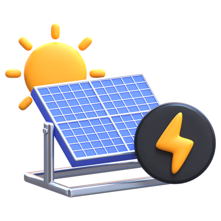 Sistema de painel solar  3D Icon