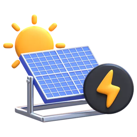 Sistema de painel solar  3D Icon