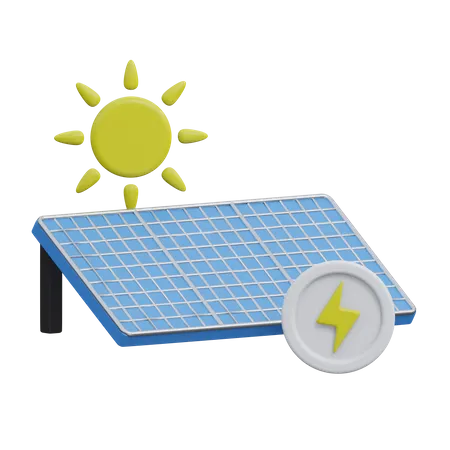 Sistema de paneles solares  3D Icon