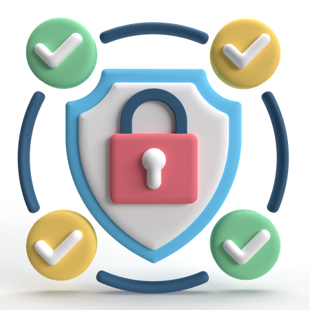 Sistema de seguridad  3D Icon