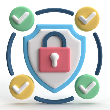 Sistema de seguridad  3D Icon