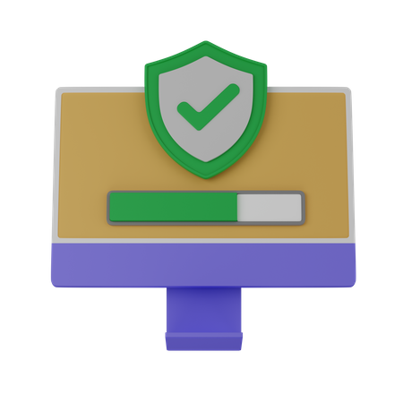 Sistema de seguridad  3D Icon