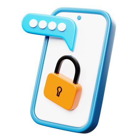 Sistema de senha móvel  3D Icon