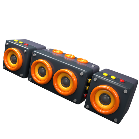 Sistema de sonido  3D Icon