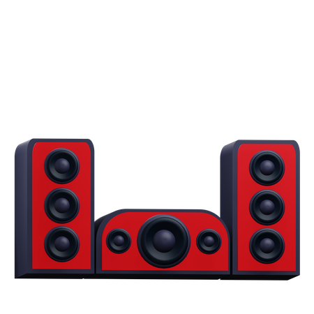 Sistema de sonido  3D Icon