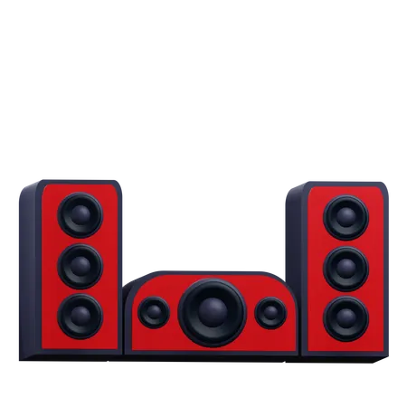 Sistema de sonido  3D Icon