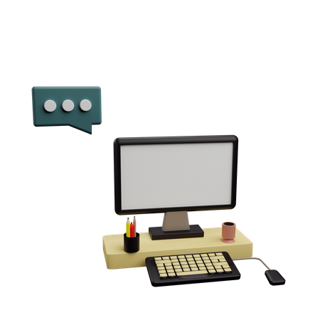 Sistema informático  3D Icon