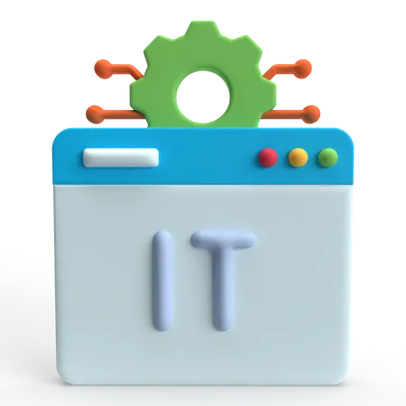 Sistema de TI  3D Icon