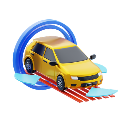 Sistemas avanzados de asistencia al conductor (ADAS)  3D Icon