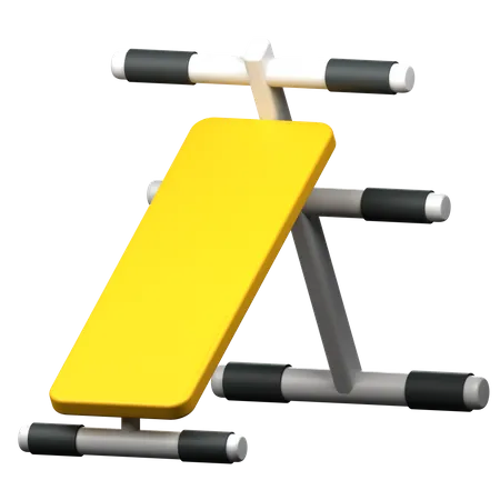 Sit Up Bench 3 D Gym Fitness Icon 3D Icon