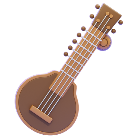 Sitar  3D Icon