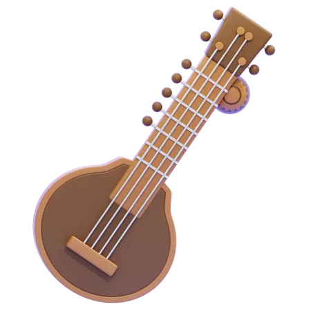 Sitar  3D Icon