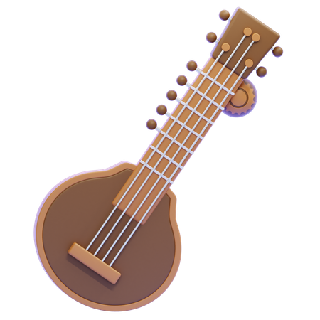 Sitar  3D Icon