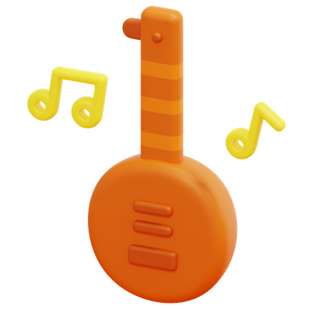 Sitar  3D Icon