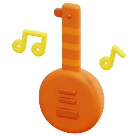 Sitar  3D Icon