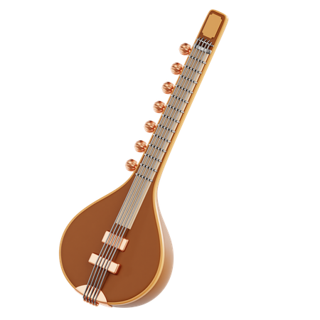 Sitar  3D Icon