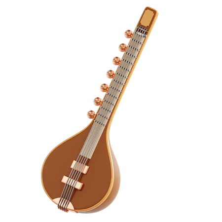 Sitar  3D Icon