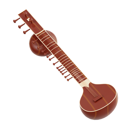 Sitar  3D Icon