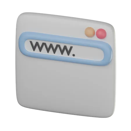 Local na rede Internet  3D Icon