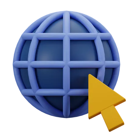 Local na rede Internet  3D Icon