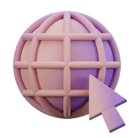 Local na rede Internet  3D Icon