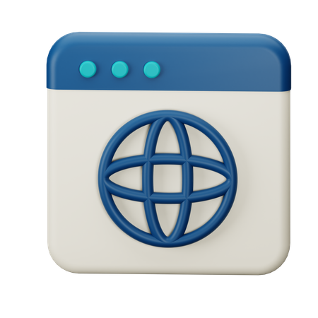 Local na rede Internet  3D Icon