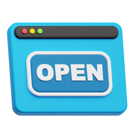 Site aberto  3D Icon