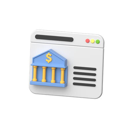 Site bancário  3D Icon