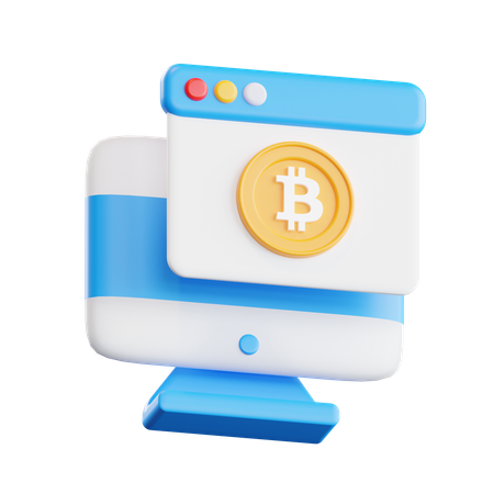 Site bitcoin  3D Illustration