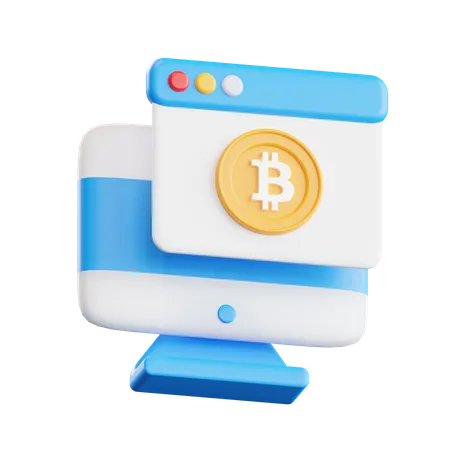 Site bitcoin  3D Illustration