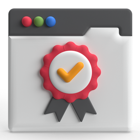 Site certificado  3D Icon