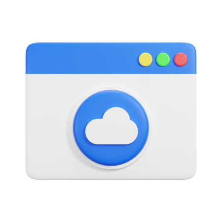 Nuage de site Web  3D Icon