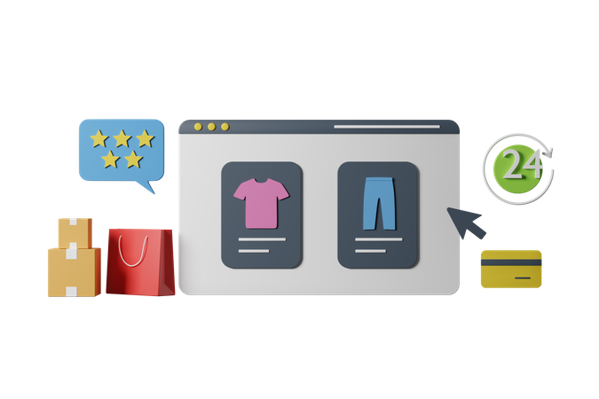 Site d'achat en ligne  3D Icon