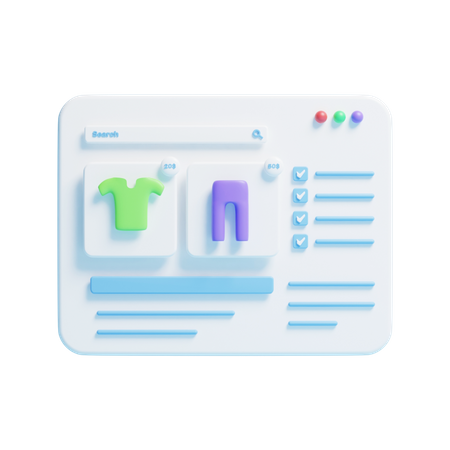Site d'achats  3D Icon