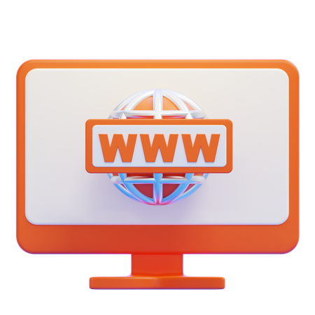 Site de comércio eletrônico  3D Icon