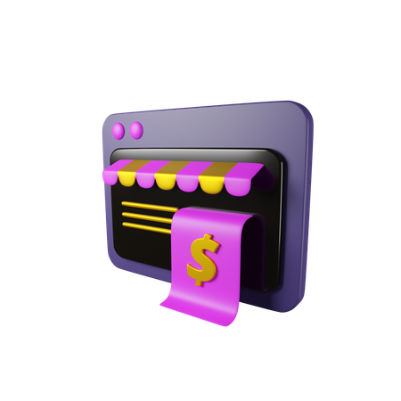 Site de compras  3D Icon