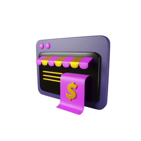 Site de compras  3D Icon