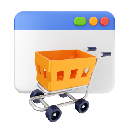 Site de compras  3D Icon