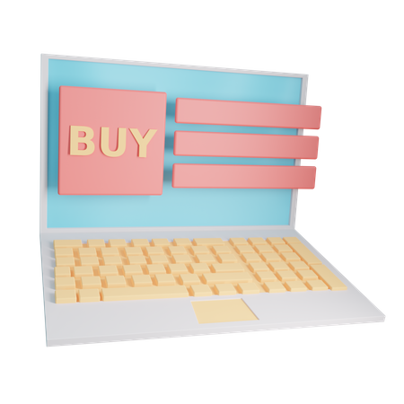 Site de compras  3D Illustration