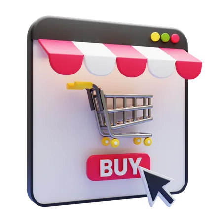 Site de compras  3D Icon