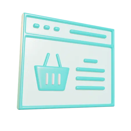Site de compras  3D Icon