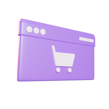 Site de compras  3D Icon