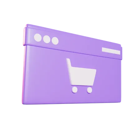 Site de compras  3D Icon