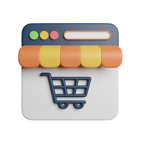 Site de compras  3D Icon