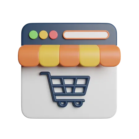 Site de compras  3D Icon